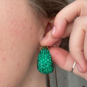 Kate Spade emerald Swarovski crystal earrings